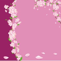 Obraz na płótnie Canvas floral postal card in pink