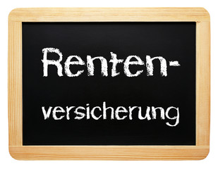 Obraz premium Renten Versicherung oder Rentenversicherung
