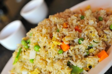 Closeup of vegetable rice
