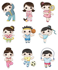 cartoon sport player icon