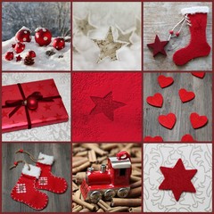 Weihnachtskarte in Rot