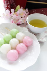 Japanese confectionery and tea