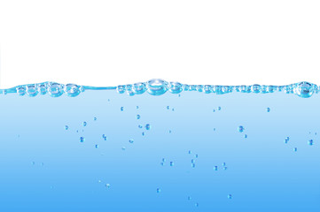 Bubble of blue water