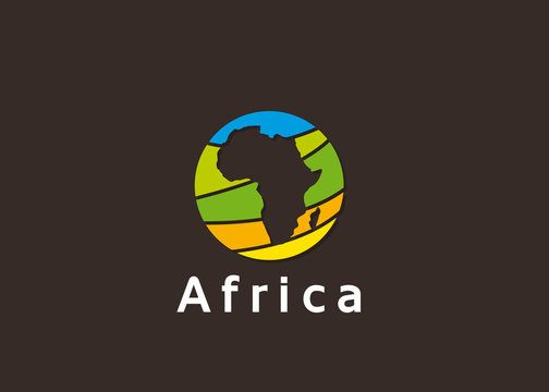 logo, planète, afrique