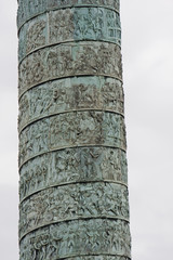 Detalle de la columna en bronze de Place Vend&ocirc;me de1810