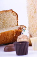Easter fresh cake with candys
