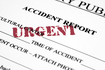 Accident report  - urgent