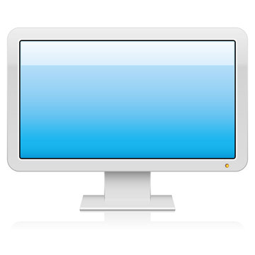 Vector widescreen monitor with 16:9 aspect ratio.