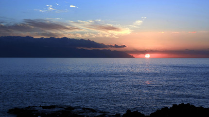 the sunset on Tenerife, Canary islands