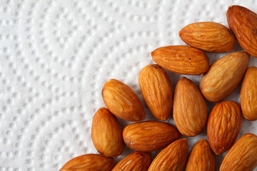 Almond on White Background