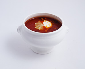 Bowl with soup