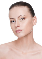 Fototapeta premium Portrait of young woman with perfect skin