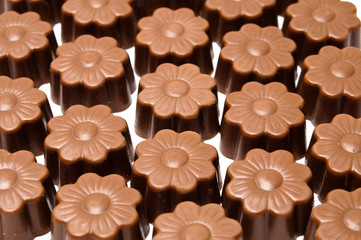 Daisy shaped chocholate assortment group