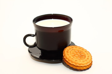 cup of milk and cookies