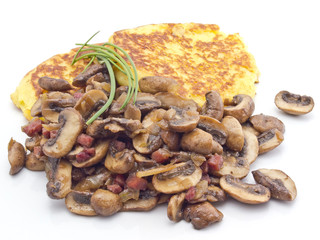 Kartoffelnpuffer mit Champignons