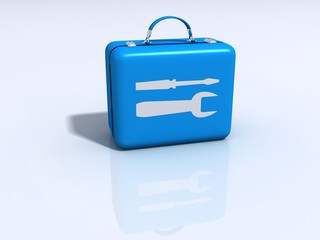 blue box with tools