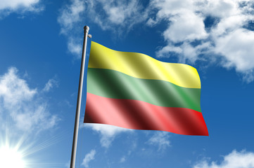 Fototapeta na wymiar Flaga Litwy