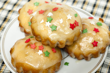 Homemade cupcakes in Glaze