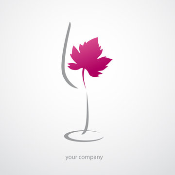 logo entreprise, logo vin, verre de vin