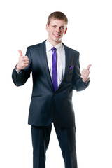 The young businessman in a suit