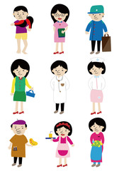 cartoon people job icon