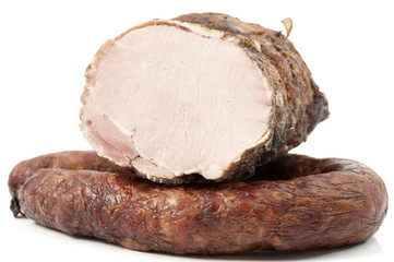 smoked sausage and meat