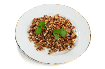 Boiled buckwheat isolated