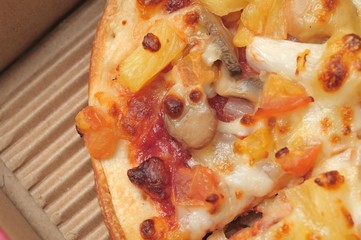 Freshly baked pizza