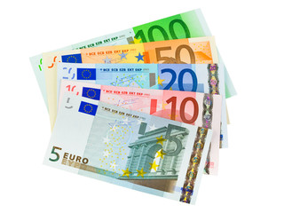 Euro money banknotes