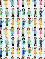 seamless doctor and nurse pattern