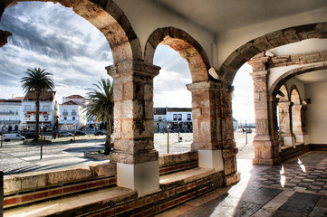 Fototapeta na wymiar Porch Matki Nazare sanktuarium w Portugalii