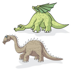 Brontosaurus. Vector illustration.