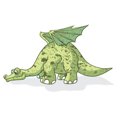 Fototapeta premium Brontosaurus. Vector illustration.