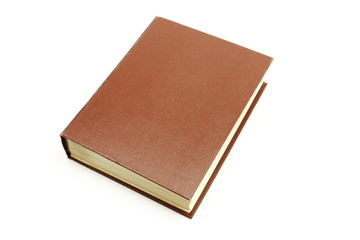Red book on white background