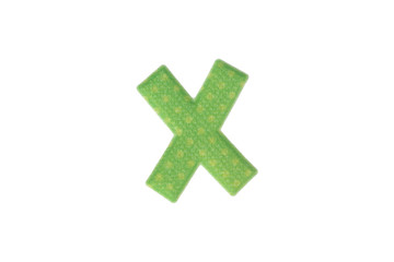 Obraz premium Alphabet X Isolated on White Background