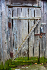 Old wooden door
