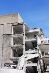 Abrisshaus & Bagger, Ausschnitt