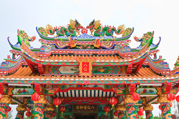 Fototapeta premium Dragons in chinese temple .