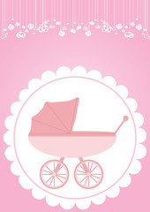 pink baby carriage