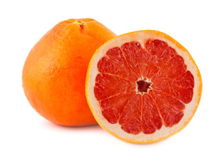Whole and half grapefruit