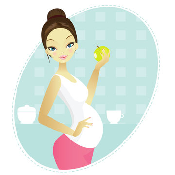 Pregnant with apple