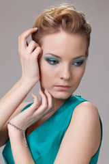 Fototapeta premium Portrait of beautiful young woman.