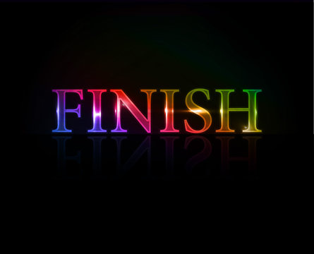 Finish colorful text
