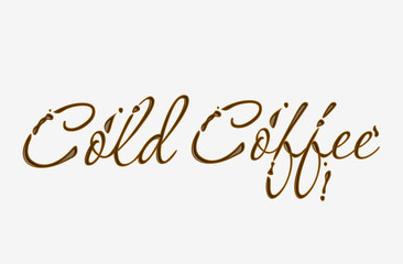 Obraz na płótnie Canvas Chocolate cold cofee text