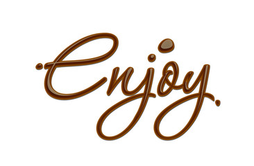 Obraz premium Chocolate enjoy text