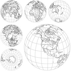 Vector illustration of Globes.