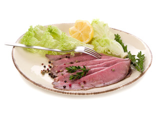 roast beef with green salad-roast beef e insalata