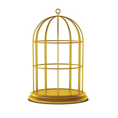 3d render of bird cage