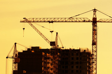 construction site is on the horizon at home and tap