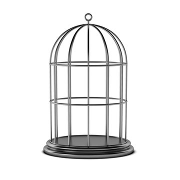 3d render of bird cage